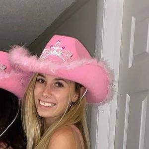 pink cowboy hat
